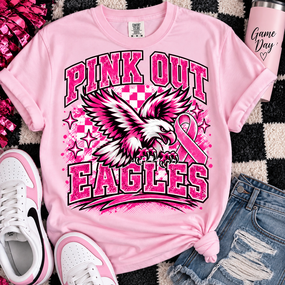 Pink Out Eagles Check