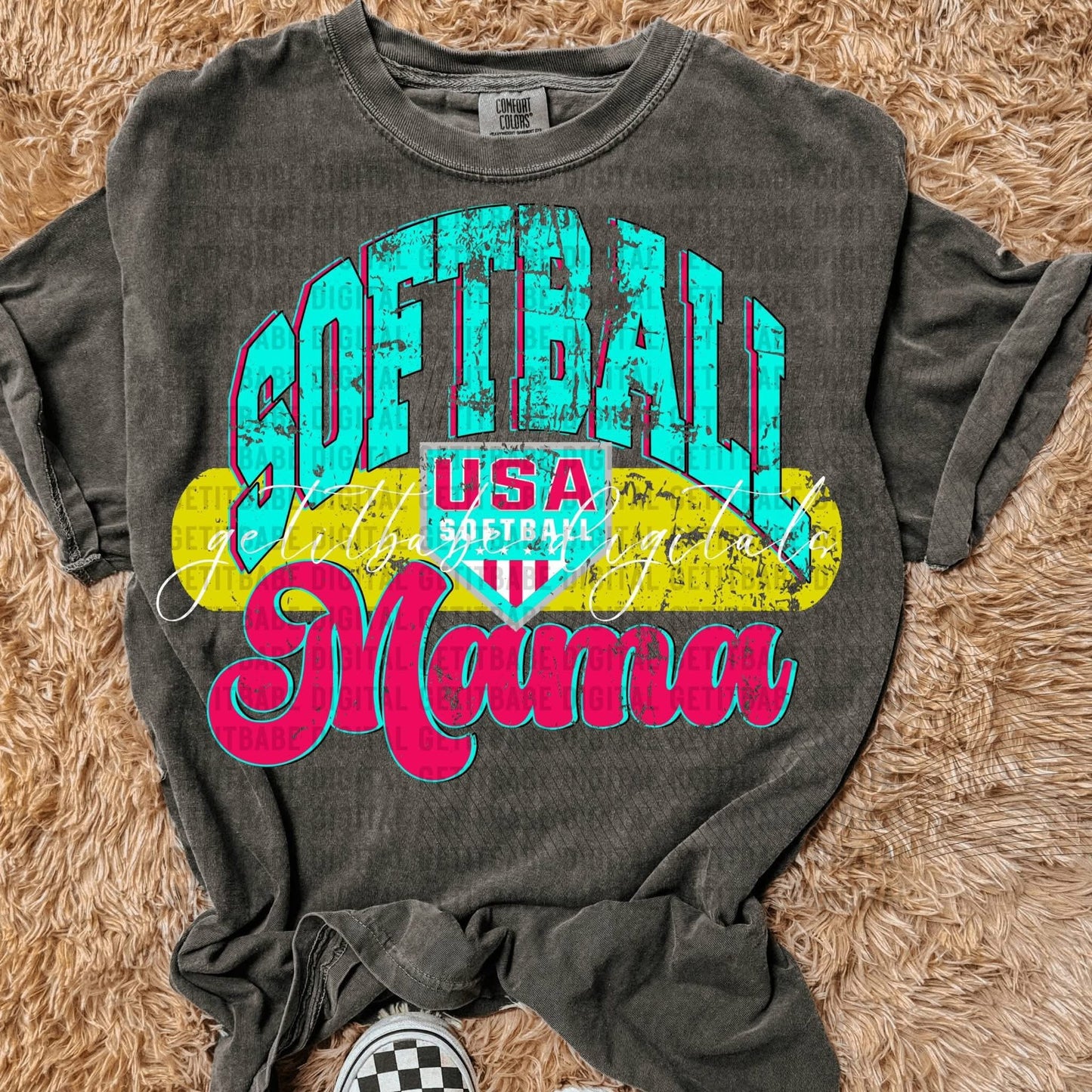 NEON SOFTBALL MAMA