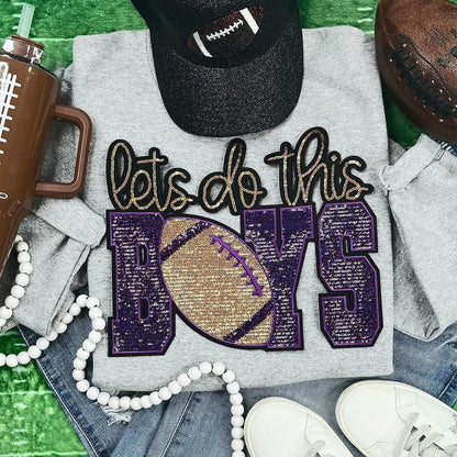 SEQUIN PATCH FOOTBALL CREW