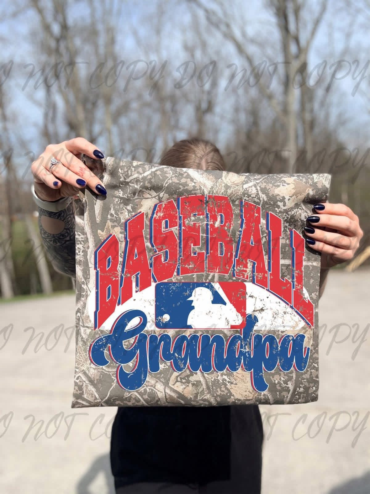 CAMO BASEBALL FAMILY TEE