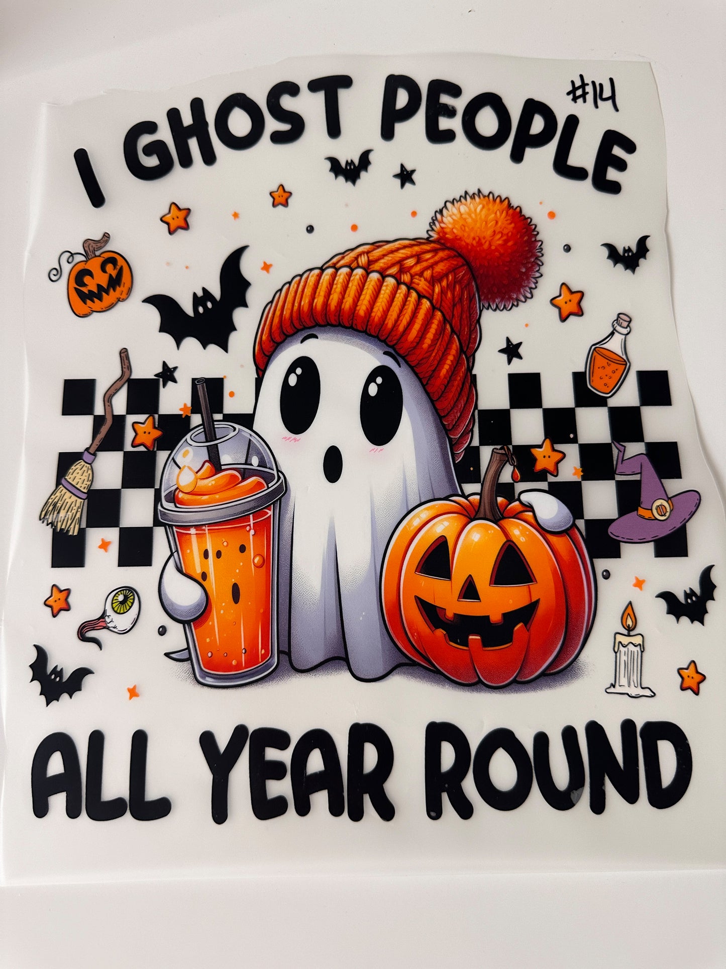 ORANGE GHOST GRAPHIC TEE