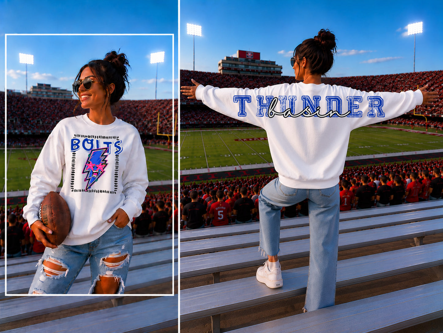 TT- SCHOOL SPIRIT SLEEVE CREWNECK